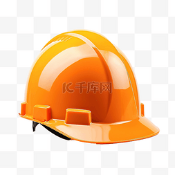 塑料橙色安全头盔或建筑安全帽概