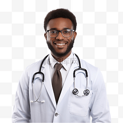 向医师致敬图片_年轻的非洲裔专业医生