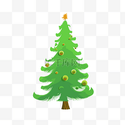 免费圣诞树剪贴画 卡通圣诞树 向