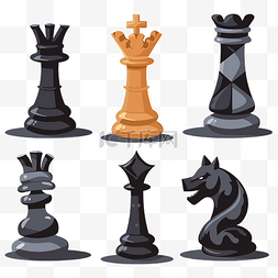 卡通象棋图片_國際象棋剪貼畫 向量