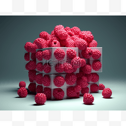 几形状图片_几个 3D 打印的树莓堆成立方体形