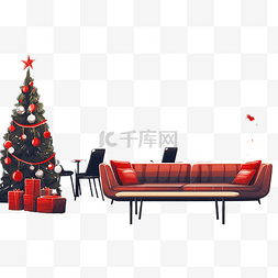 办公家具企业图片_联合办公中心装饰圣诞假期庆祝活