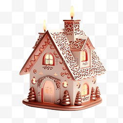 ps房子形状图片_房子形状的圣诞假期装饰烛台