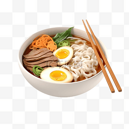 拉面ps图片_亚洲食品拉面日本食品的 3D 插图