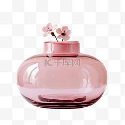 美观的图片_美观的粉色带盖玻璃花瓶