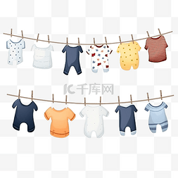 儿童 tangtop 晾衣绳线服装收藏套装