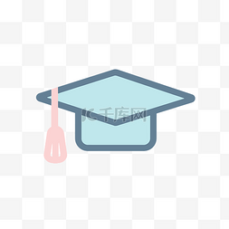 毕业设计元素图片_毕业帽和勺子图标 向量
