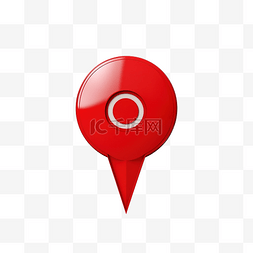 驾驶员的红色 GPS 指针符号卫星导