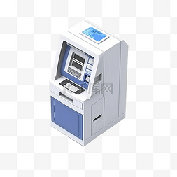 女孩手帐图片_等距 atm 3d 渲染