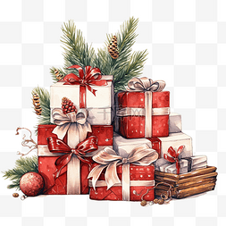 收纳盒图片_圣诞快乐，节日快乐，准备礼物