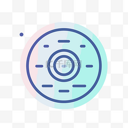 播放器界面图标图片_CD 播放器图标呈圆圈状，周围有一
