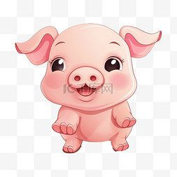 猪脚卡通可爱动物png文件