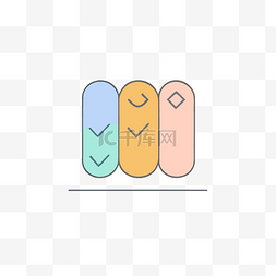 颜色交叉背景图片_显示三颗带有交叉图标的药丸的图