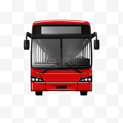 公共汽车前面红色的公共交通