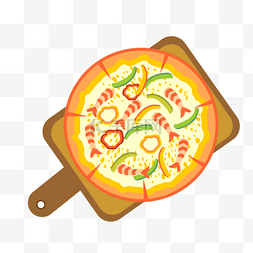 培根披萨西餐图片_披萨案板快餐