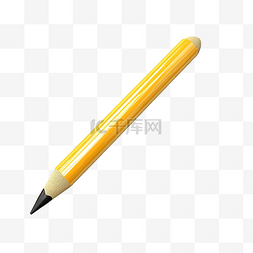 可爱蜡笔涂鸦图片_程式化的 3D 铅笔插图
