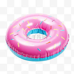 充气甜甜圈游泳圈管泳池漂浮