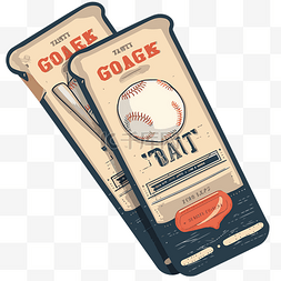 棒球票剪贴画复古棒球海报邀请函