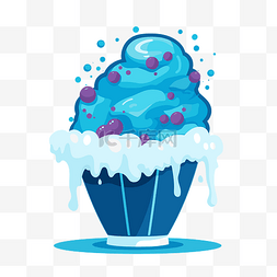 免费雪锥剪贴画蓝色和紫色蛋糕表