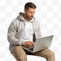 短款男士钱包图片_在家使用笔记本电脑工作的男士穿
