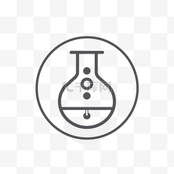 实验室图标图片_在白色背景上隔离的实验室烧瓶图