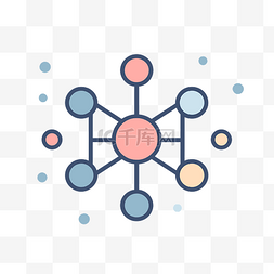 连接网络元素的图标 向量