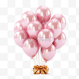 生日氣球派對图片_粉色气球生日派对