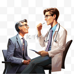 医生检查图标图片_内分泌科医生和腺体检查