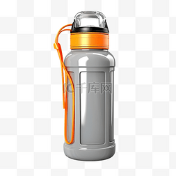 健身饮料瓶的 3d 插图