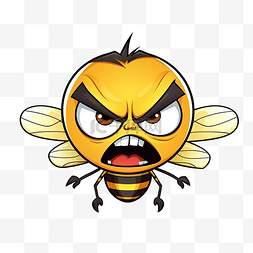 生气的表情符号图片_表情符号 蜜蜂 卡通 生气