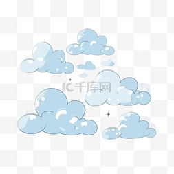 简约灰色背景图片_简约风格的云和雪插图