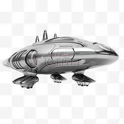神秘科幻图片_3d 插图外星飞船