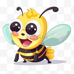 蜜蜂剪贴画 可爱的卡通大眼睛蜜