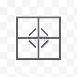 两个对称的图片_带有两个箭头的方形轮廓图标 向