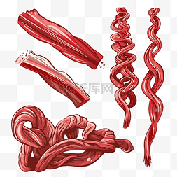 红色和白色图片_twizzlers 剪贴画矢量插图集红色和