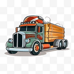 卡通伐木图片_卡通伐木车 卡通卡车 剪贴画 向量