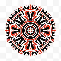达雅克部落的典型圆形图案
