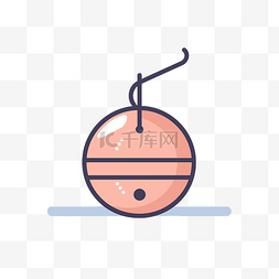 浮子图片_由线拉动的球的线条图标 向量