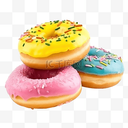 背景的彩色甜甜圈