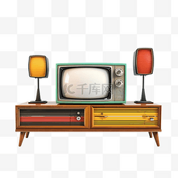 复古风格的电视机