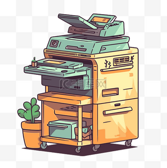矢量打印机复印机图片素材_複印機