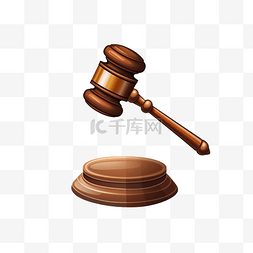 背景法律图片_白色背景上孤立的法官木槌矢量图