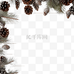 木板白色图片_白色木质上有杉树和松果的圣诞装