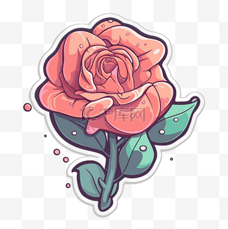 玫瑰花贴纸图片_玫瑰花贴纸素材-玫瑰花贴纸图片大全-千库网