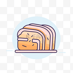 面包面包店图标平面插图 向量