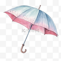 箭雨素材图片_水彩雨伞复古