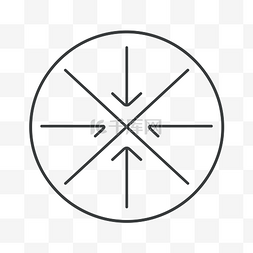 在白色背景上形成圆圈的箭头图形