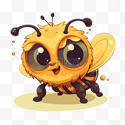 大黄蜂剪贴画可爱的卡通蜜蜂插图