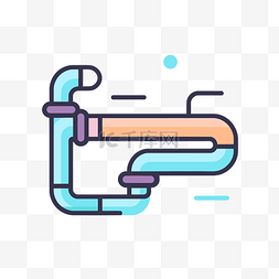 管道和热水的设计图标 向量