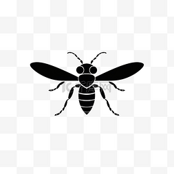 蟋蟀剪影图片_孤立的黄蜂剪影